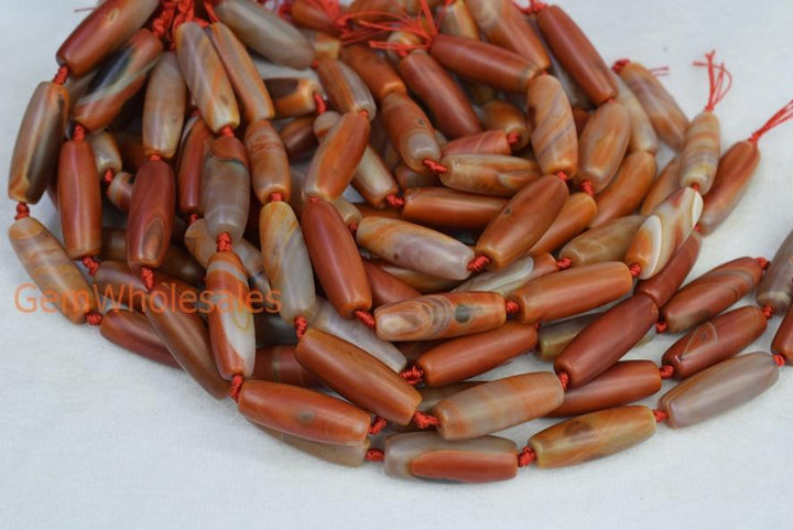 Stripe Agate - Rice- beads supplier