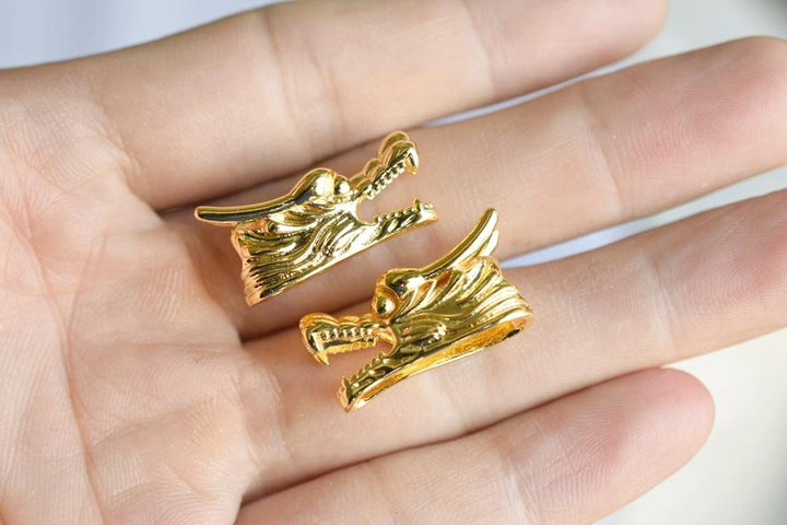 Gold plated brass - Dragon- beads supplier
