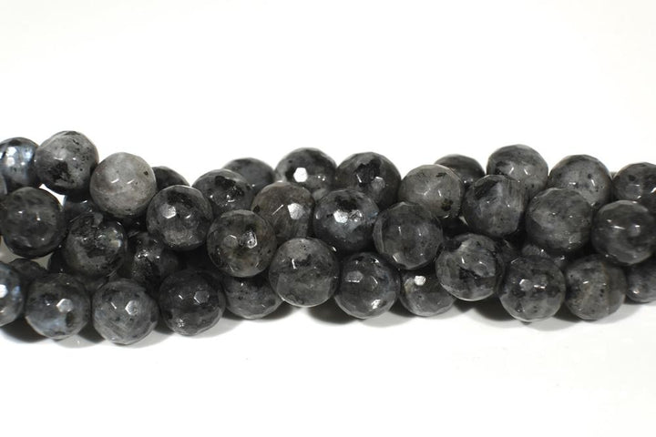 15" Larvikite 6mm/8mm/10mm/12mm round faceted beads, Black Labradorite, black gemstone,