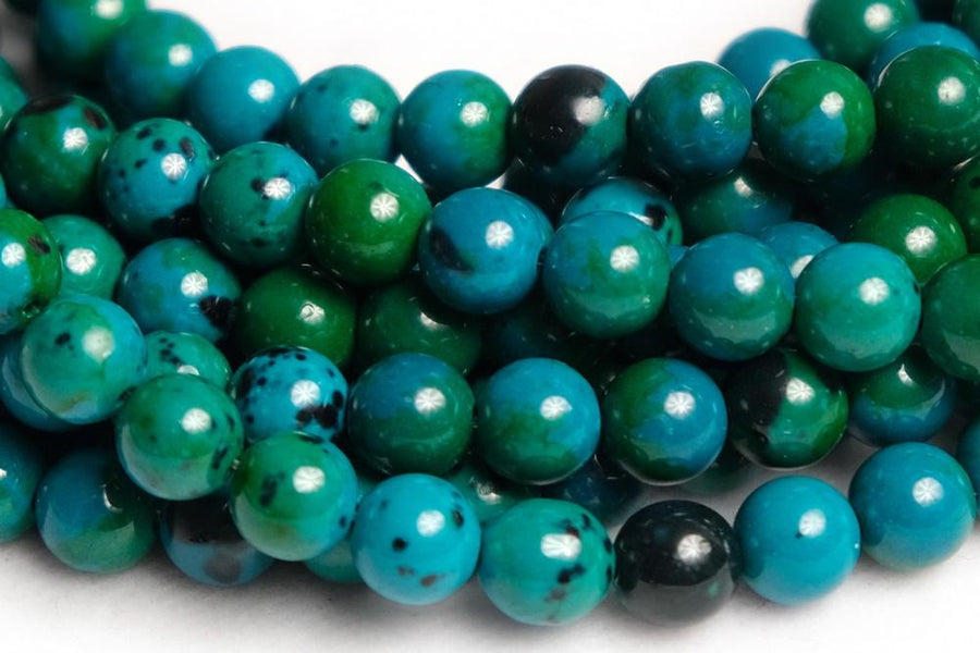15.5" Turquoise Chryscolla Round 4mm/6mm/8mm/10mm beads,Green blue gemstone beads