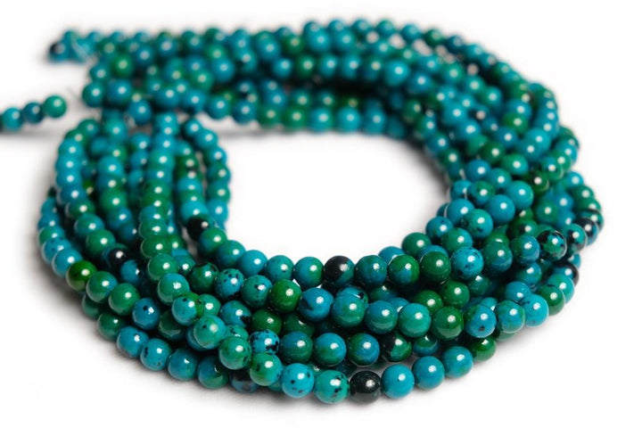 15.5" Turquoise Chryscolla Round 4mm/6mm/8mm/10mm beads,Green blue gemstone beads