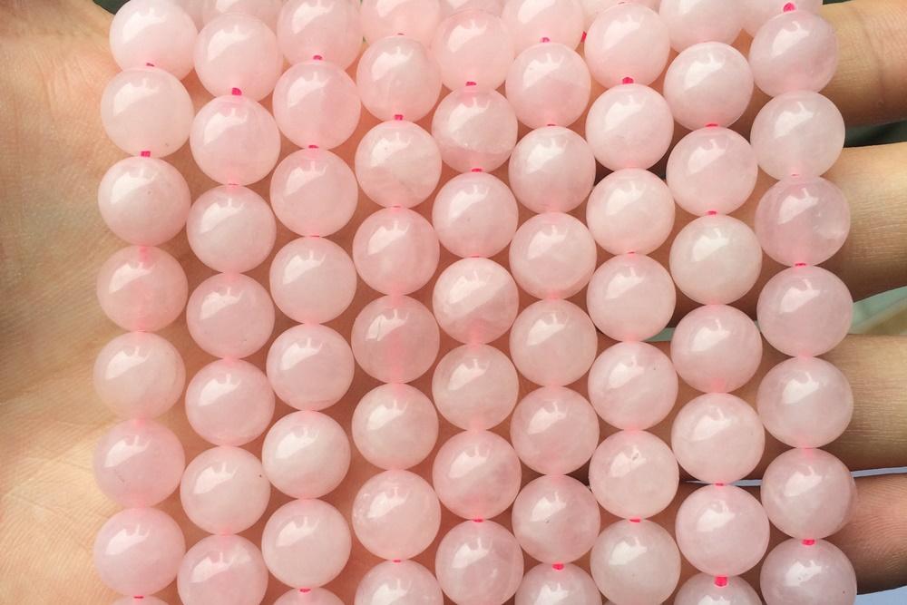 15.5" Natural Rose quartz 8mm/10mm/12mm round beads, pink gemstone