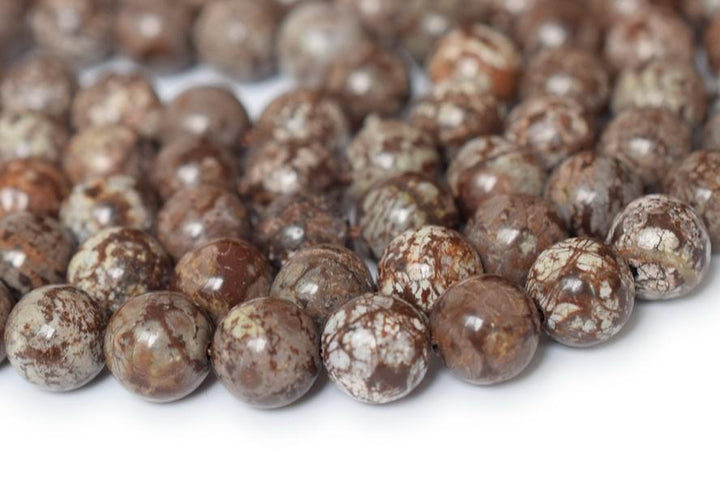 15.5" Natural Chinese Snowflake Obsidian 6mm/8mm/10mm round beads,coffee grey gemstone