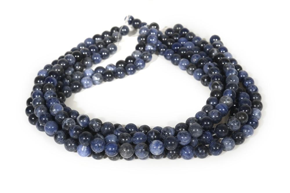 15.5" 4mm/6mm/8mm natural sodalite stone round beads,dark blue gemstone