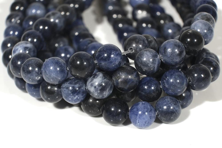 15.5" 4mm/6mm/8mm natural sodalite stone round beads,dark blue gemstone