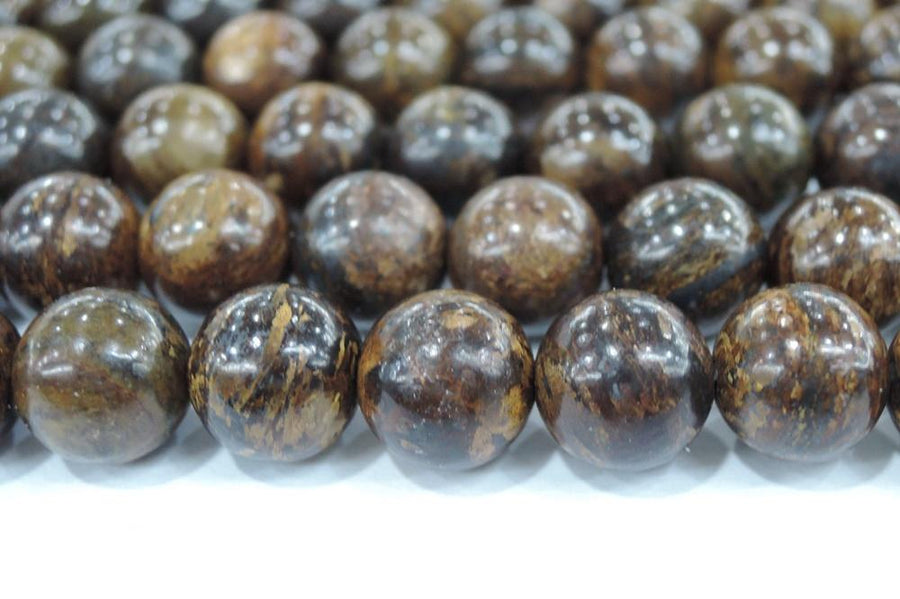 15.5" Bronzite stone 6mm/8mm/10mm/12mm round beads, brown color stone