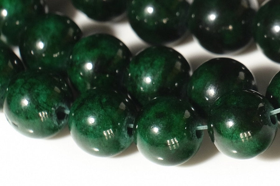 15.5" 6mm/8mm/10mm/12mm green dyed jade Round beads gemstone