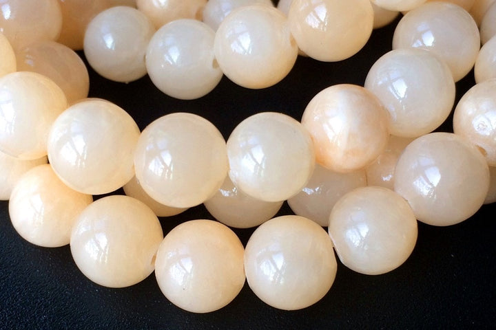 15.5" 6mm/8mm/10mm/12mm peach dyed jade Round beads gemstone