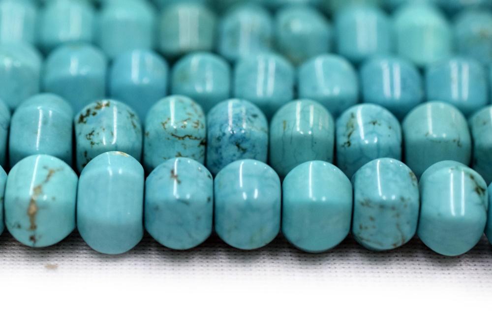 15.5" 8x11mm Blue howlite Hexagon,blue color semi-precious stone