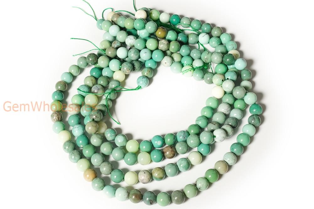 15.5" 8mm/10mm/12mm/14mm Moss Green Opal round beads, Natural Green grass agate