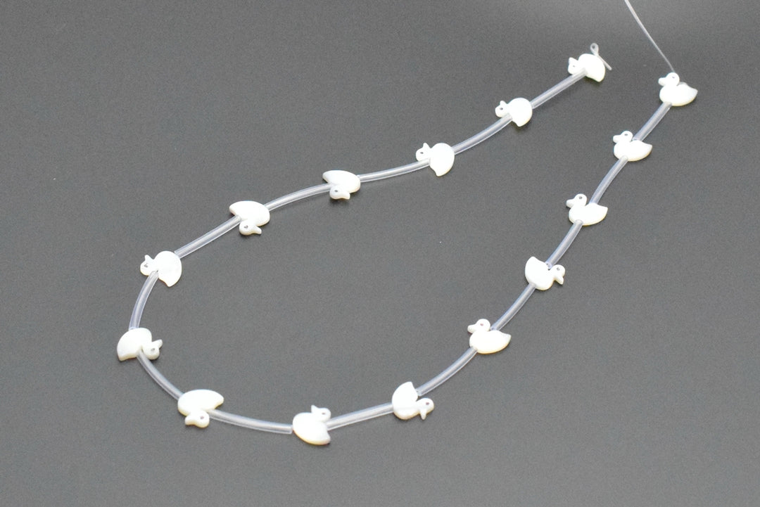 10PCS Natural white MOP duck 8x10mm,mother of pearl