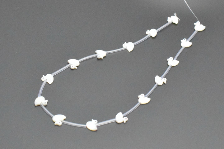 10PCS Natural white MOP duck 8x10mm,mother of pearl