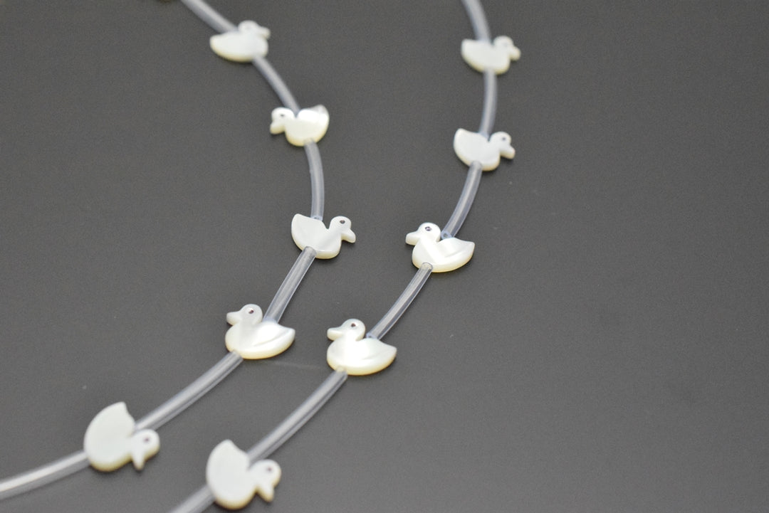 10PCS Natural white MOP duck 8x10mm,mother of pearl