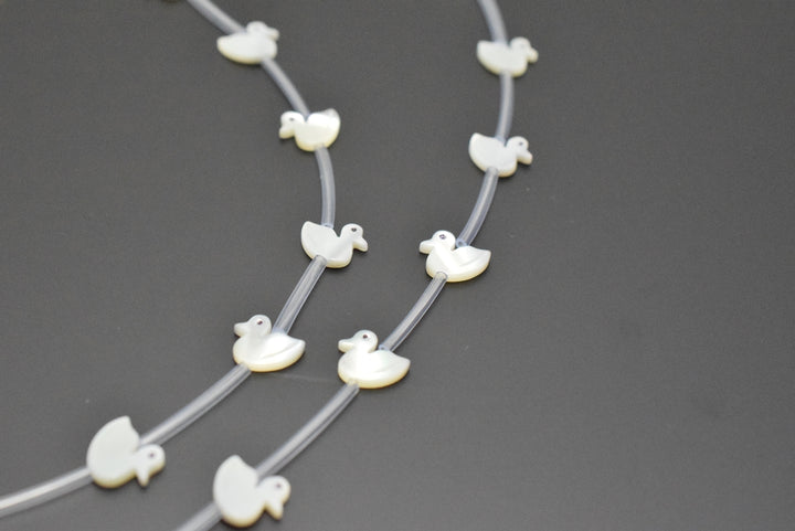 10PCS Natural white MOP duck 8x10mm,mother of pearl