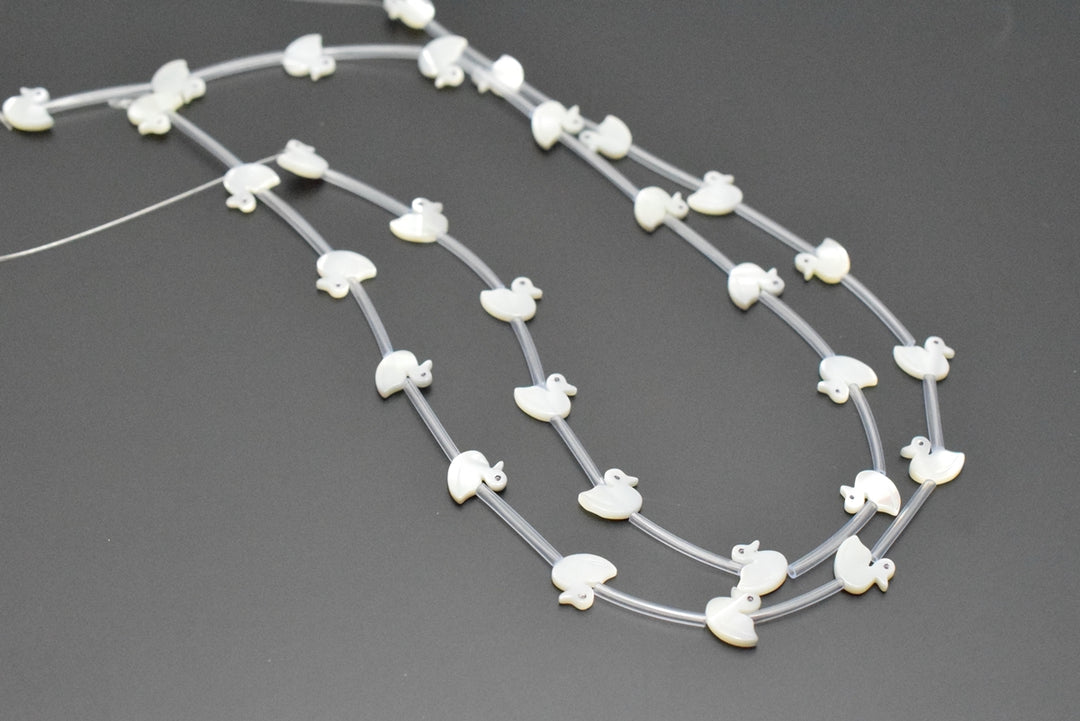 10PCS Natural white MOP duck 8x10mm,mother of pearl