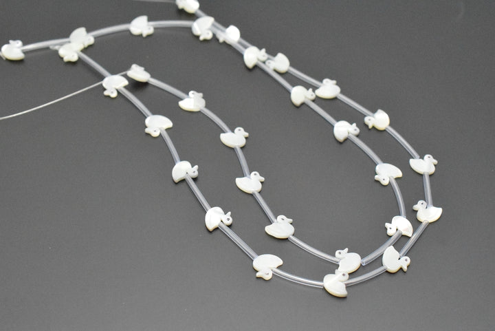 10PCS Natural white MOP duck 8x10mm,mother of pearl