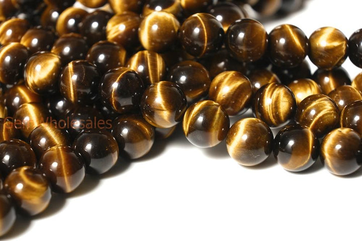 15.5" 4mm/6mm/8mm AA quality Natural yellow tiger eye round beads