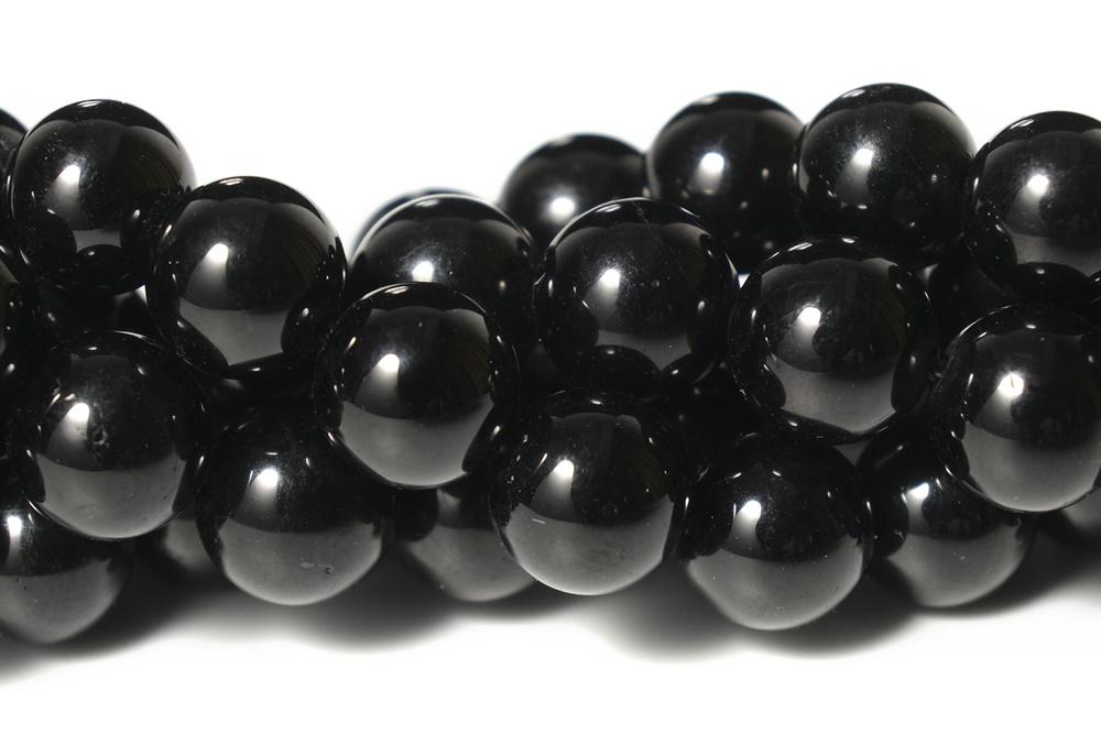 15.5" 6mm/8mm/10mm/12mm natural Black Tourmaline stone round beads