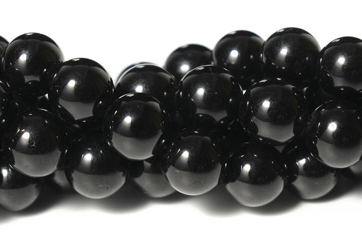 15.5" 6mm/8mm/10mm/12mm natural Black Tourmaline stone round beads