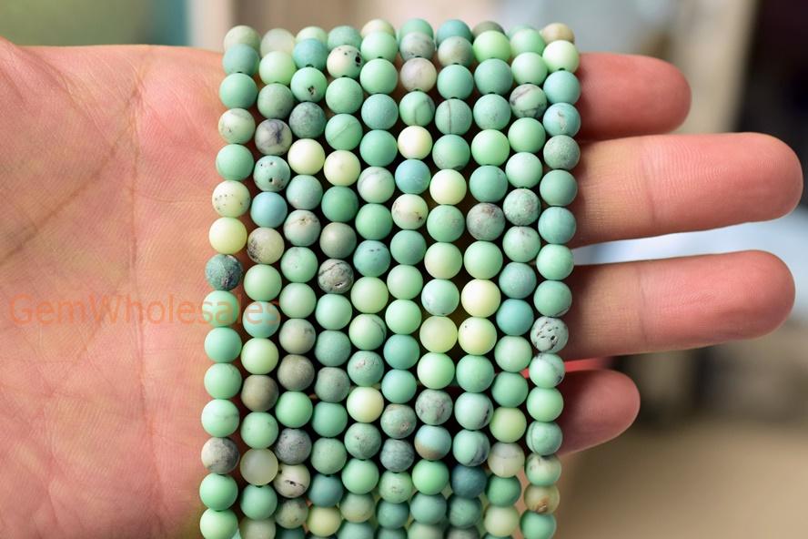 Moss green opal - Round- beads supplier
