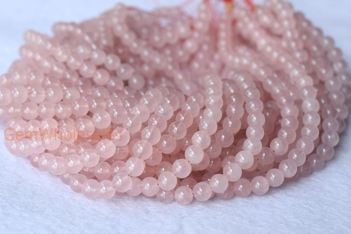 rose quartz - round- beads supplier