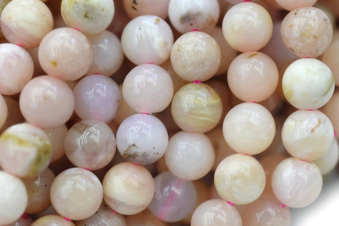 15.5" 6mm Natural Pink opal round beads, pink gemstone/semi-precious stone A