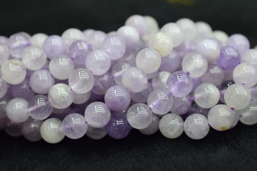 Milky amethyst - round- beads supplier