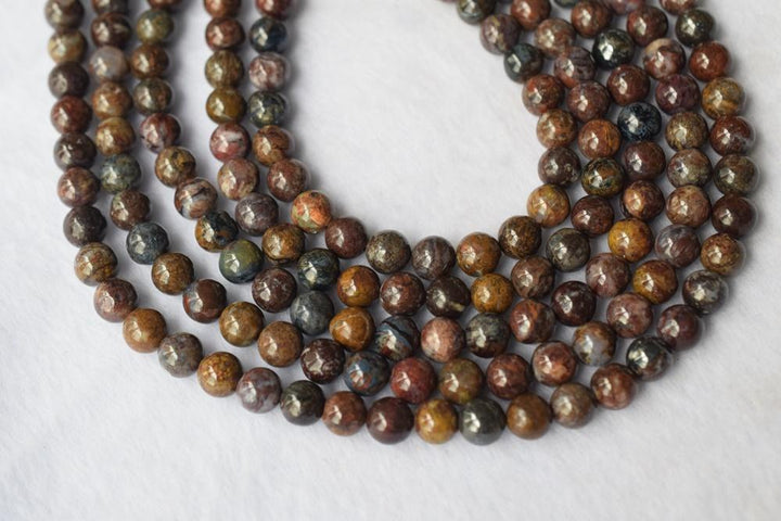 15.5" 4mm/6mm/8mm natural pietersite stone brown blue round beads
