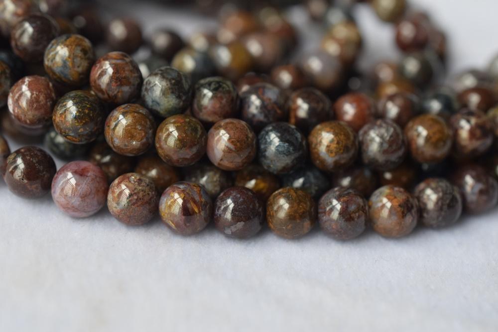 15.5" 4mm/6mm/8mm natural pietersite stone brown blue round beads