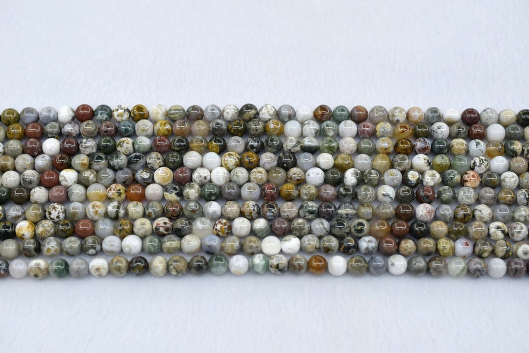 15.5" 8mm/10mm/12mm natural green ocean jasper Agate round beads
