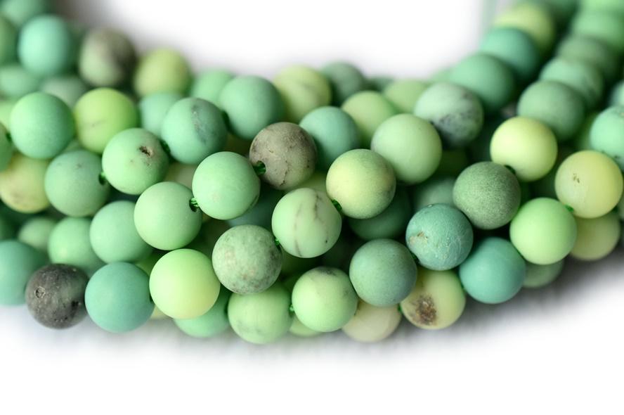 Moss green opal - Round- beads supplier