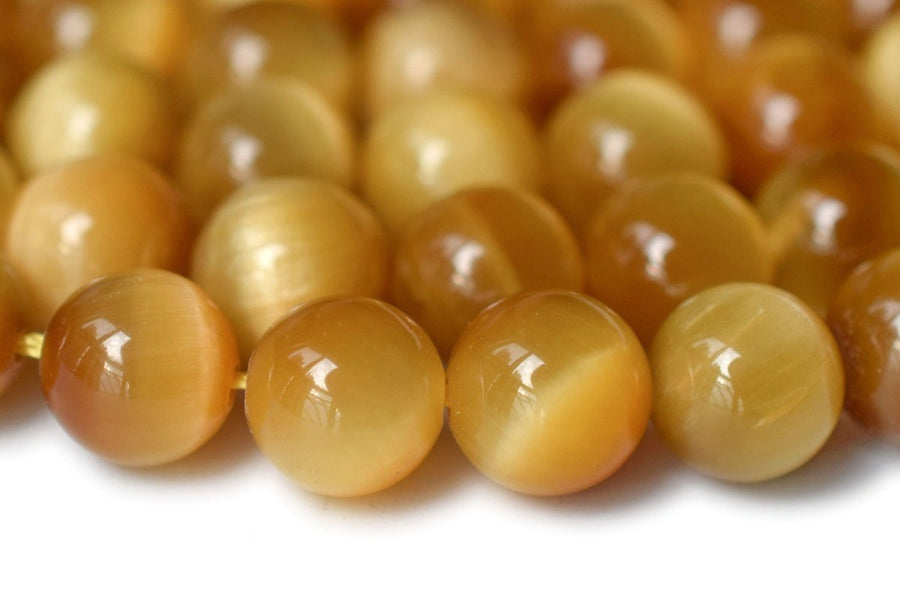 15.5"Golden tiger eye 8mm round beads natural, top quality golden yellow color semi-precious stone