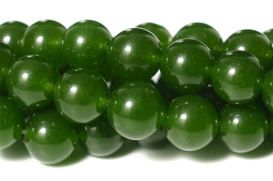 15" 6mm/8mm/10mm/12mm green Malaysian jade Round beads gemstone