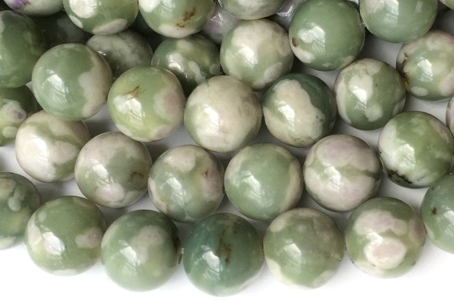 15.5" 8mm natural green lucky jade Round beads gemstone
