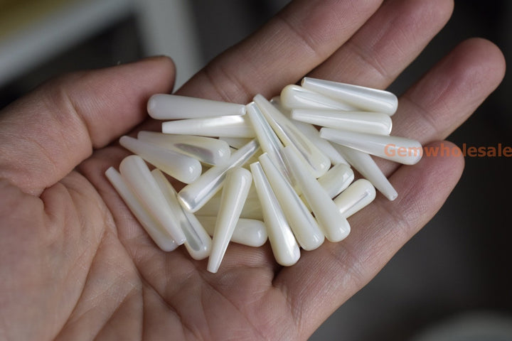 White MOP - Tear drop- beads supplier