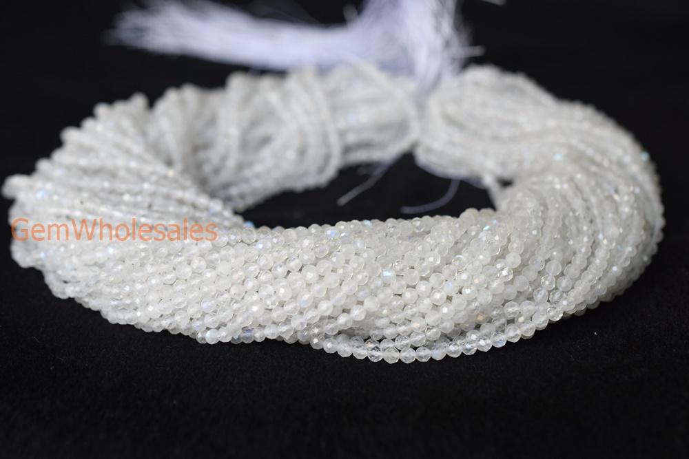 Moonstone - Round faceted- beads supplier