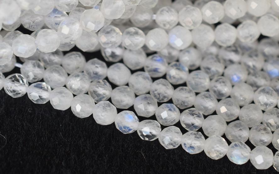 Moonstone - Round faceted- beads supplier
