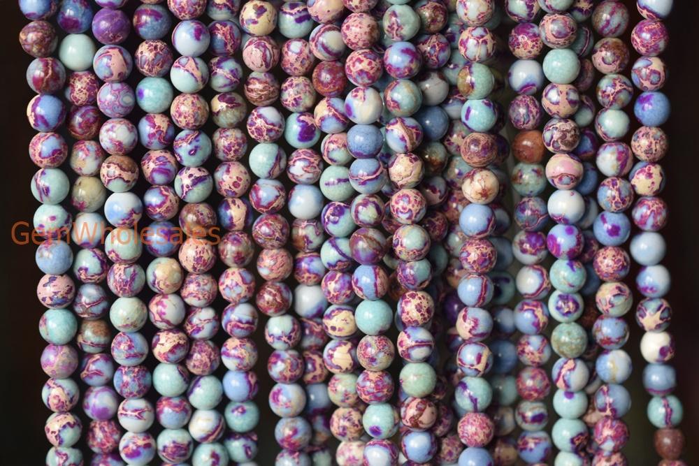 Sediment,impression jasper,emperor jasper,Aqua terra jasper - Round- beads supplier