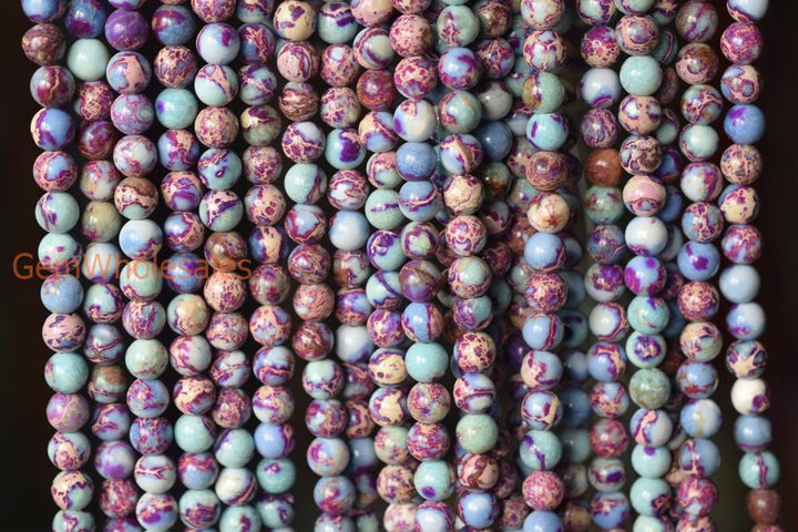 Sediment,impression jasper,emperor jasper,Aqua terra jasper - Round- beads supplier