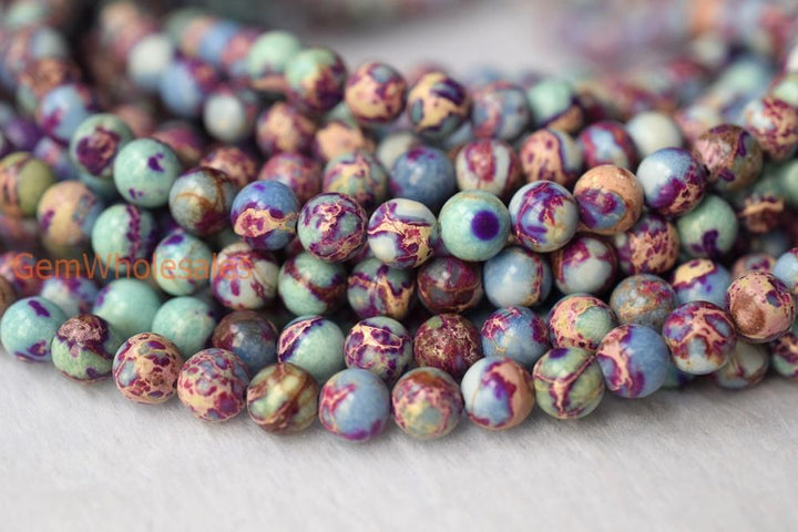 Sediment,impression jasper,emperor jasper,Aqua terra jasper - Round- beads supplier