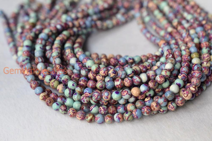 Sediment,impression jasper,emperor jasper,Aqua terra jasper - Round- beads supplier