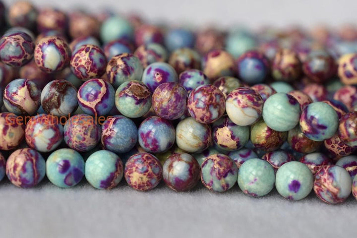 Sediment,impression jasper,emperor jasper,Aqua terra jasper - Round- beads supplier