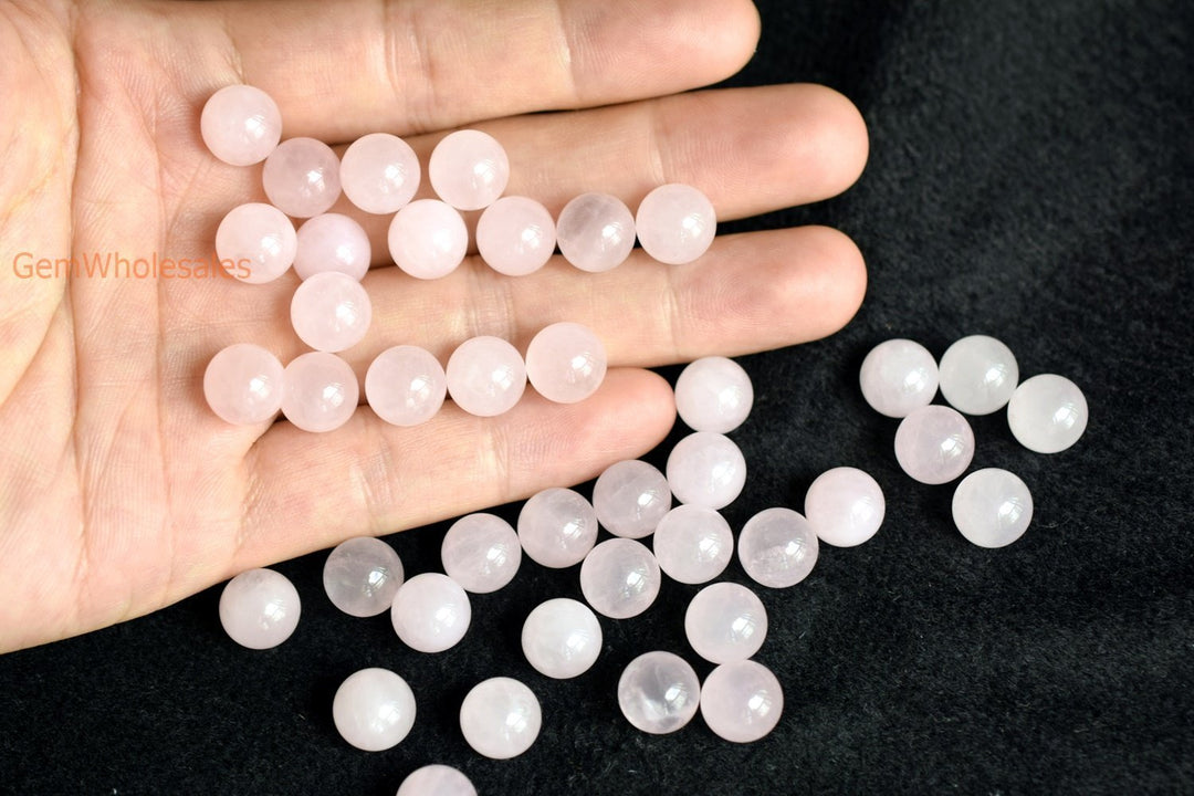 rose quartz - Round- beads supplier