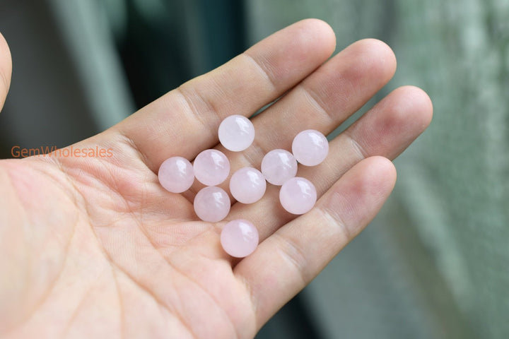 rose quartz - Round- beads supplier