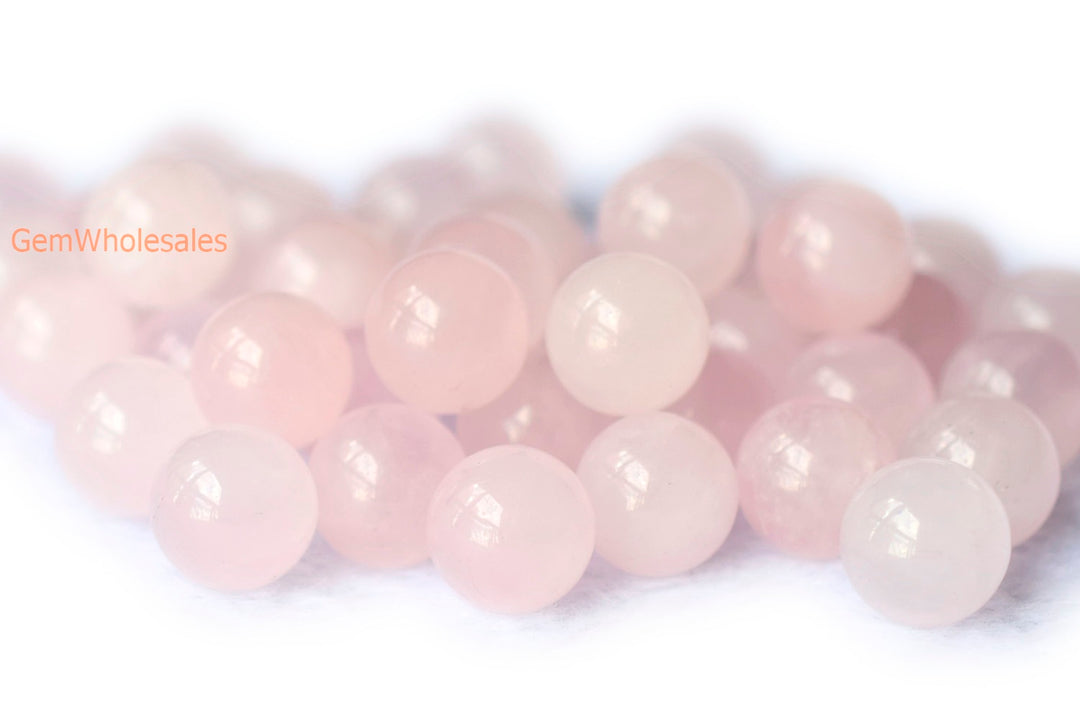 rose quartz - Round- beads supplier