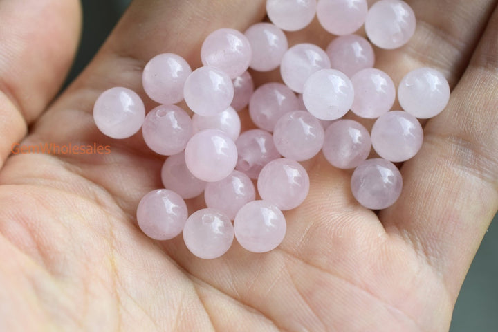 rose quartz - Round- beads supplier