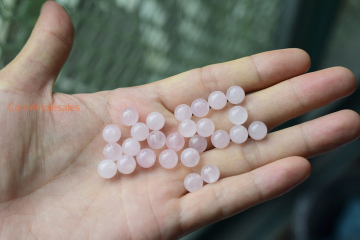 rose quartz - Round- beads supplier