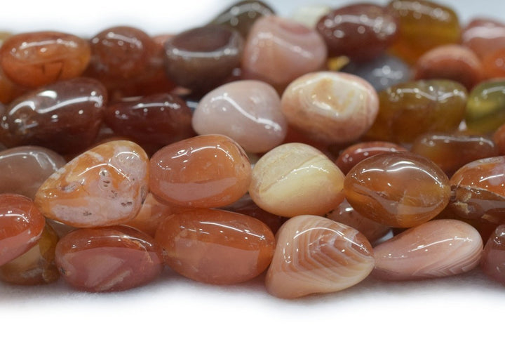 15.5" natural 14~20mm red botswana Agate Nugget beads Gemstone