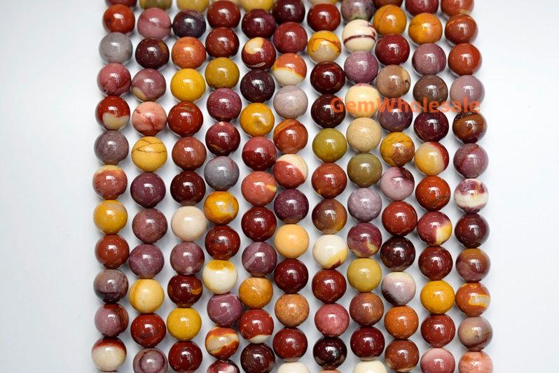 15.5" 4mm/6mm Natural moukaite/mookaite jasper round beads