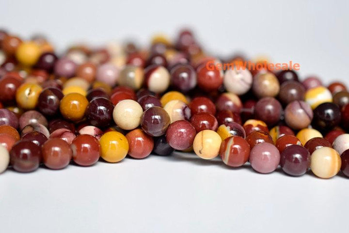 15.5" 4mm/6mm Natural moukaite/mookaite jasper round beads